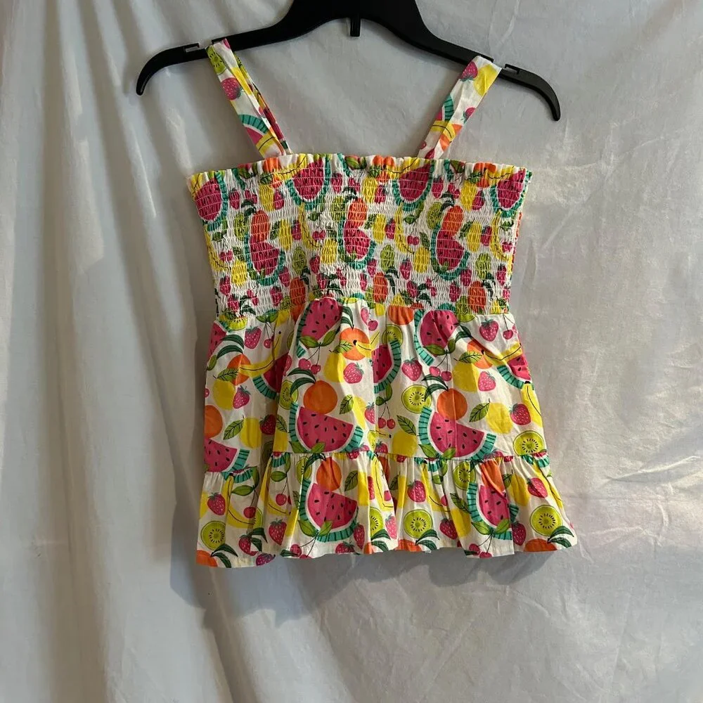 Gymboree Girls Size 12 Festive Fruit Ruffle Tank Top NWOT